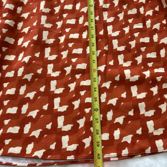 Rust and cream M size Zara maxi skirt - Picture 5 of 5